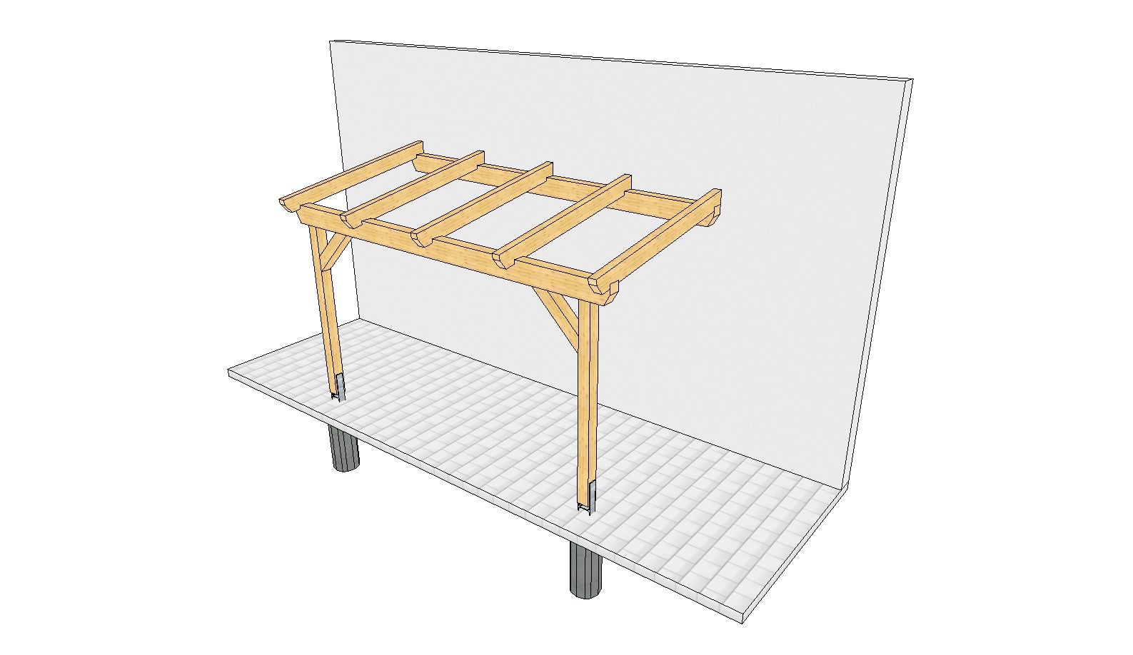 Bausatz Terrassen Berdachung Mit Pultdach X M Htl Solid