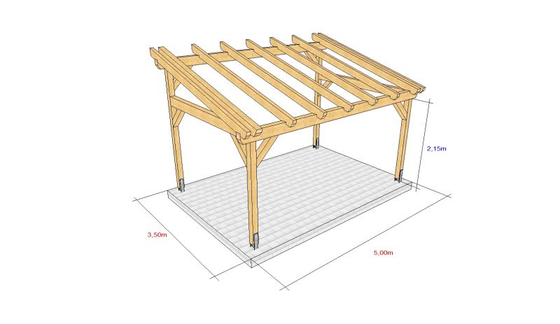 Carport Pultdach Freistehend Bausatz